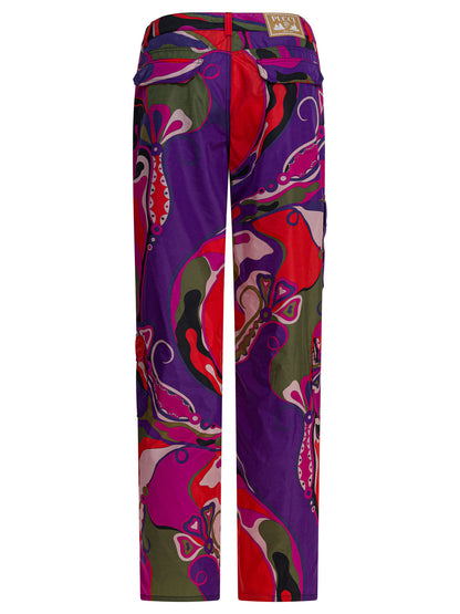 Cargo pants with Orchidee print Trousers