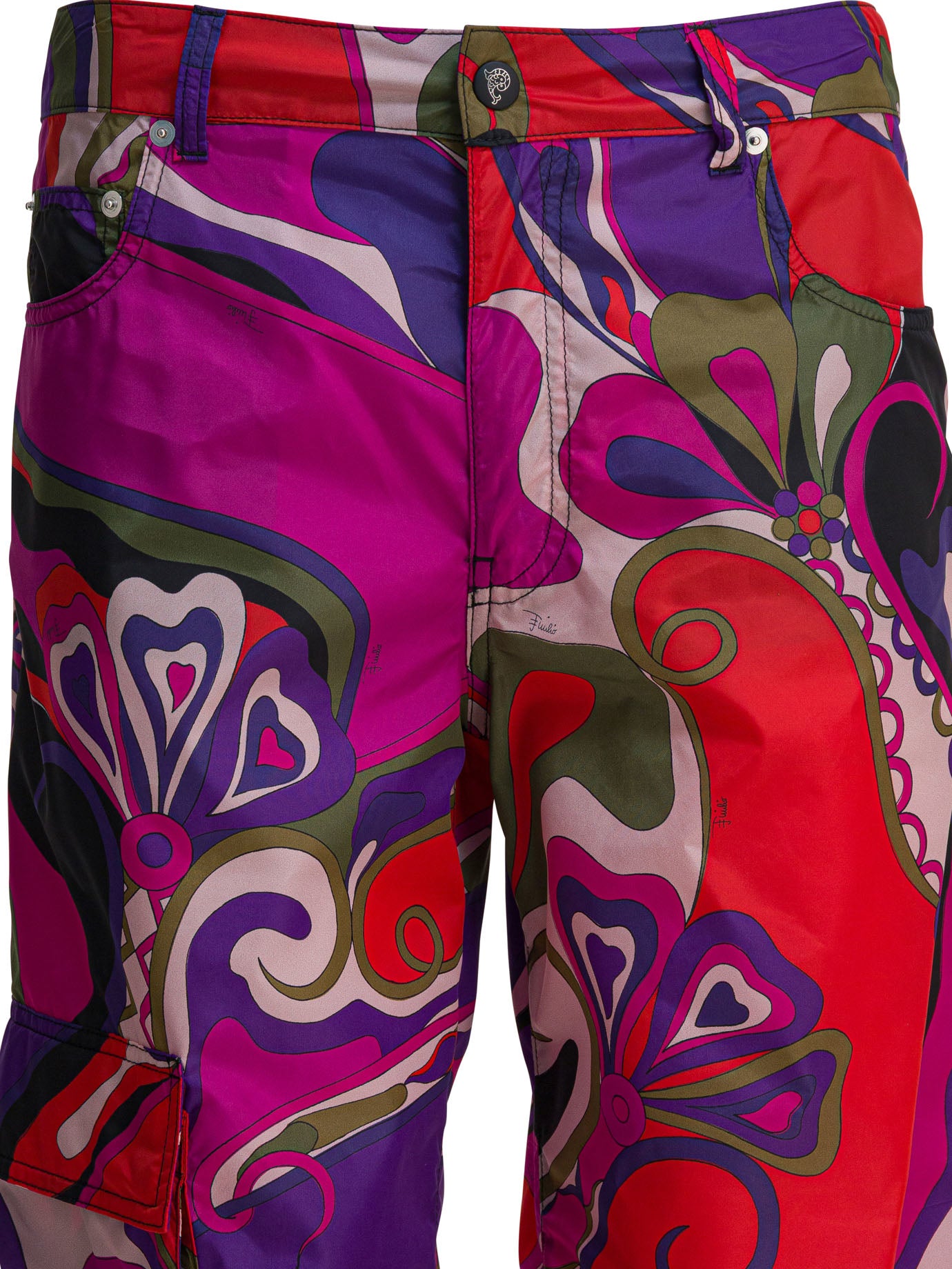 Cargo pants with Orchidee print Trousers