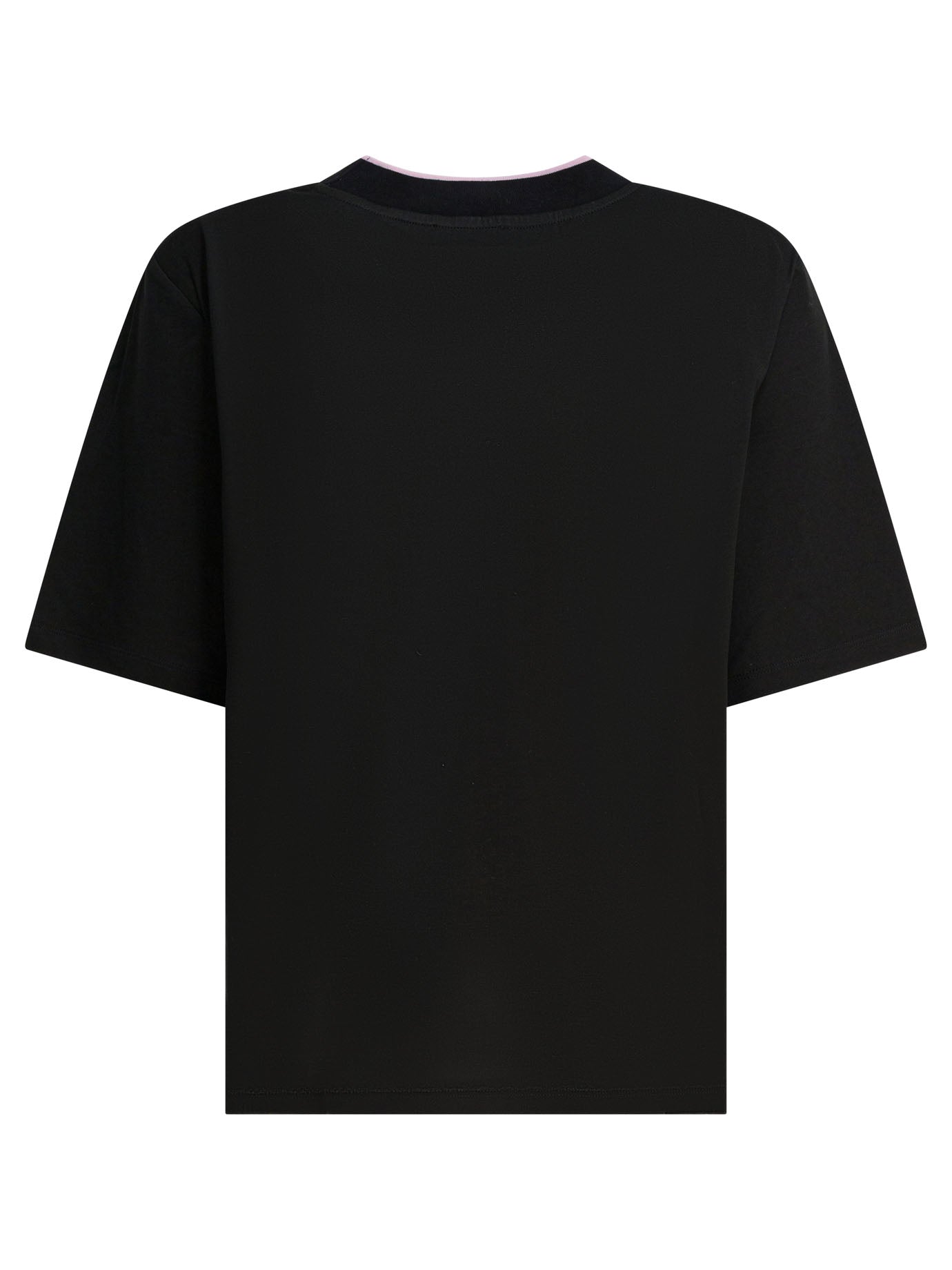Cotton and silk crewneck T-shirt with print T-shirts