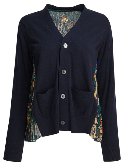 Cardigan with floral print Knitwear