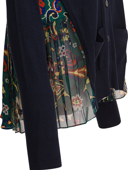Cardigan with floral print Knitwear
