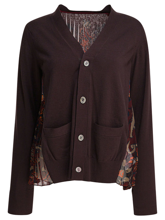 Cardigan with floral print Knitwear
