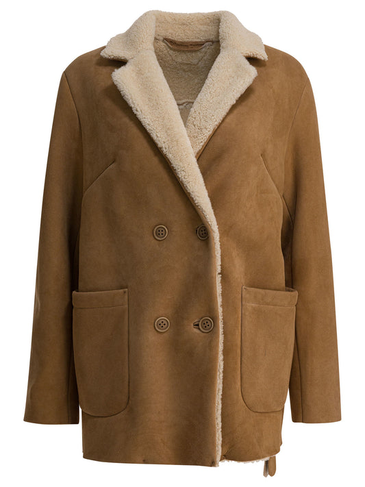 Balzer shearling suede leather jacket Jackets and Coats