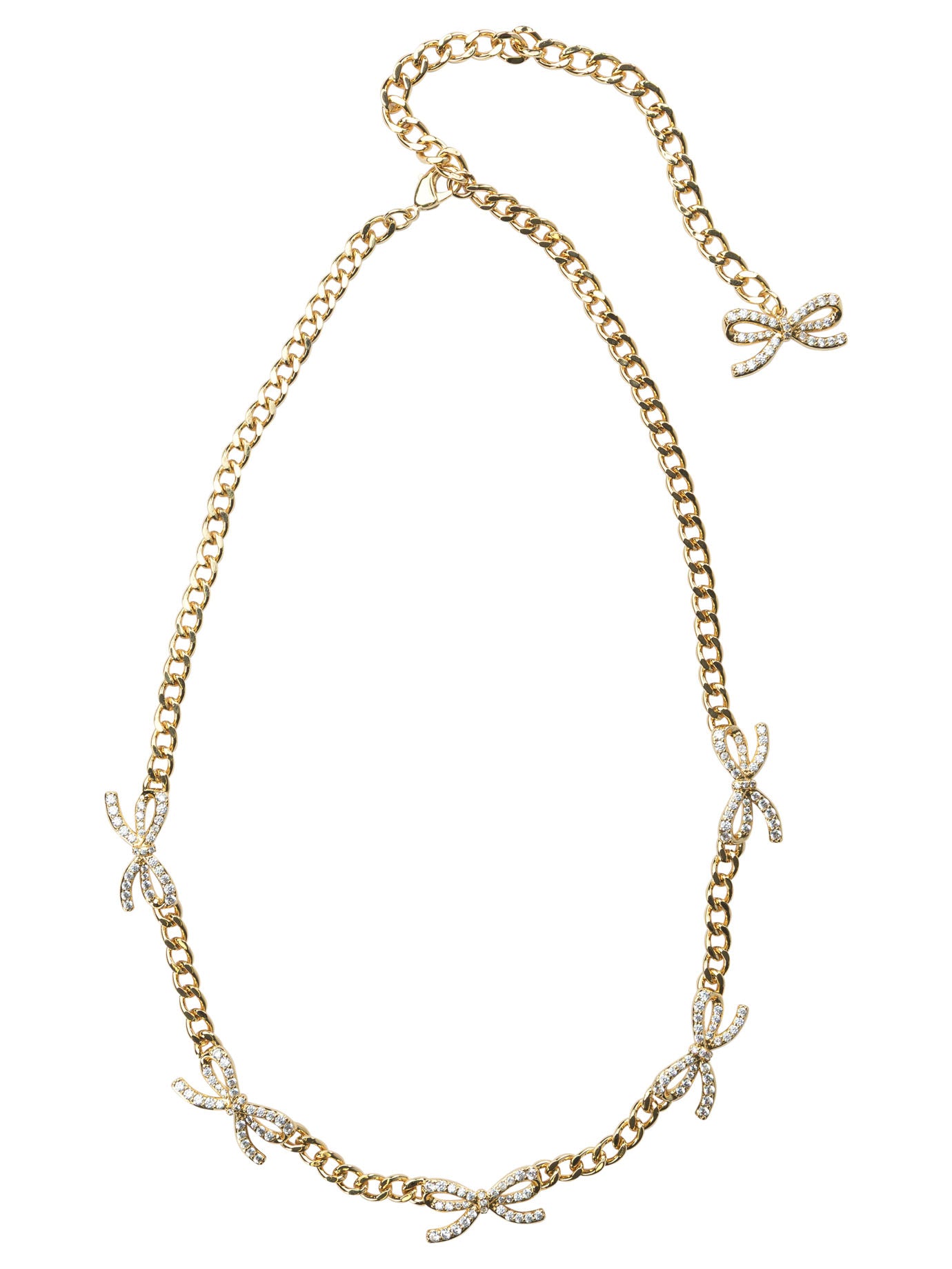 Necklace with bows with crystals Jewels