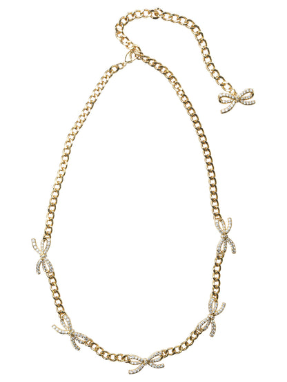 Necklace with bows with crystals Jewels