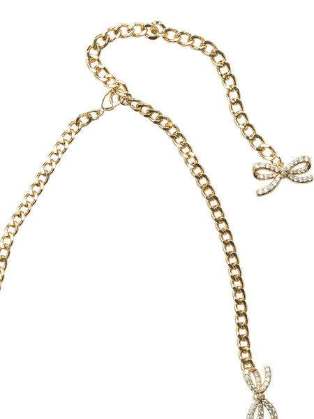 Necklace with bows with crystals Jewels