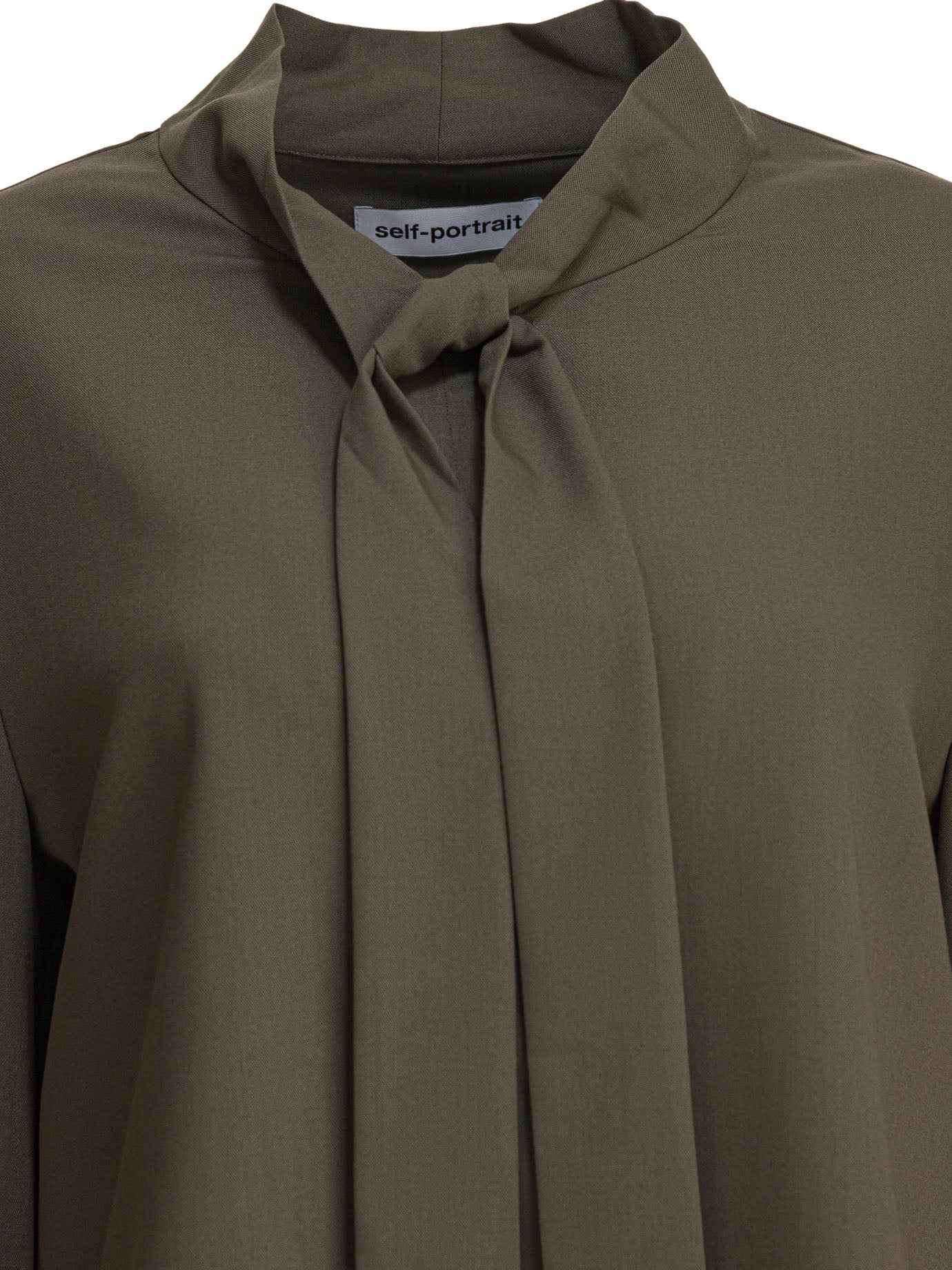Twill blouse with bow collar Shirts