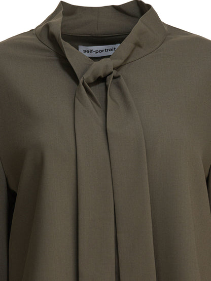 Twill blouse with bow collar Shirts