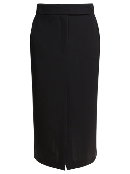 Midi skirt with double slit Skirts