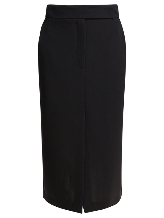 Midi skirt with double slit Skirts