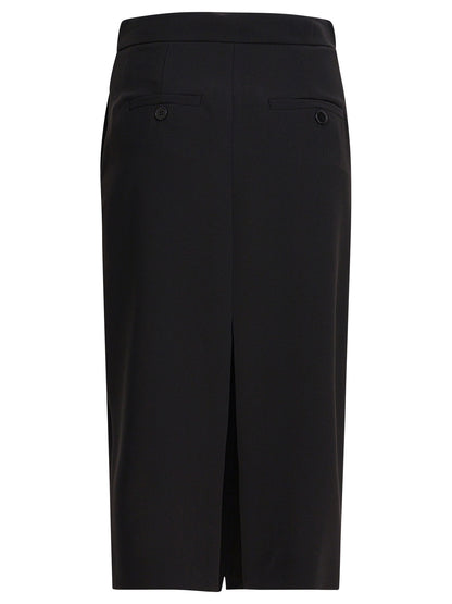 Midi skirt with double slit Skirts