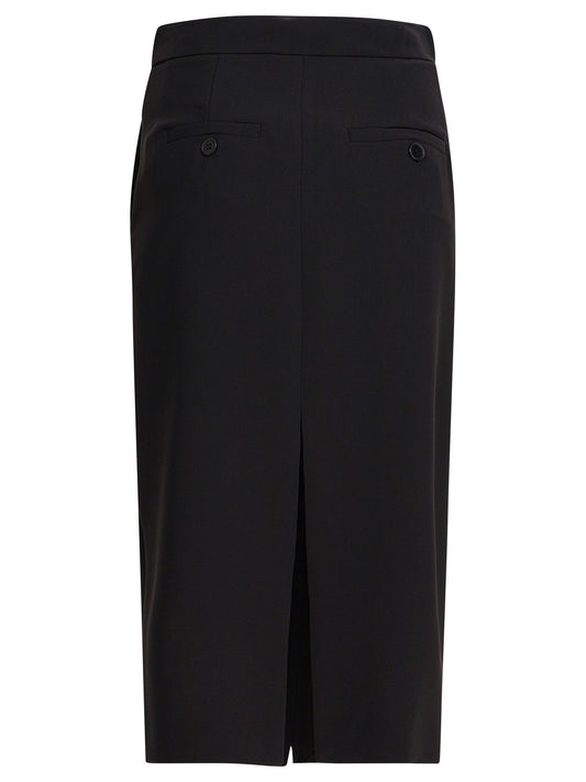 Midi skirt with double slit Skirts