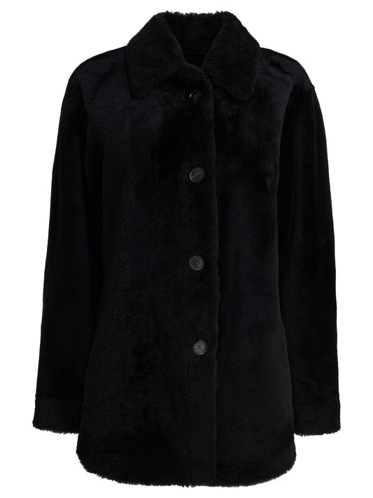 Long reversible leather coat Jackets and Coats