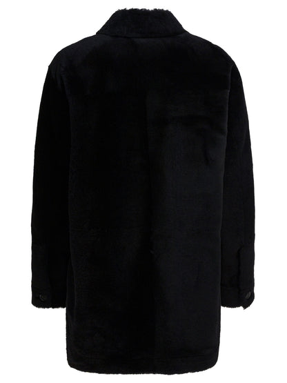 Long reversible leather coat Jackets and Coats
