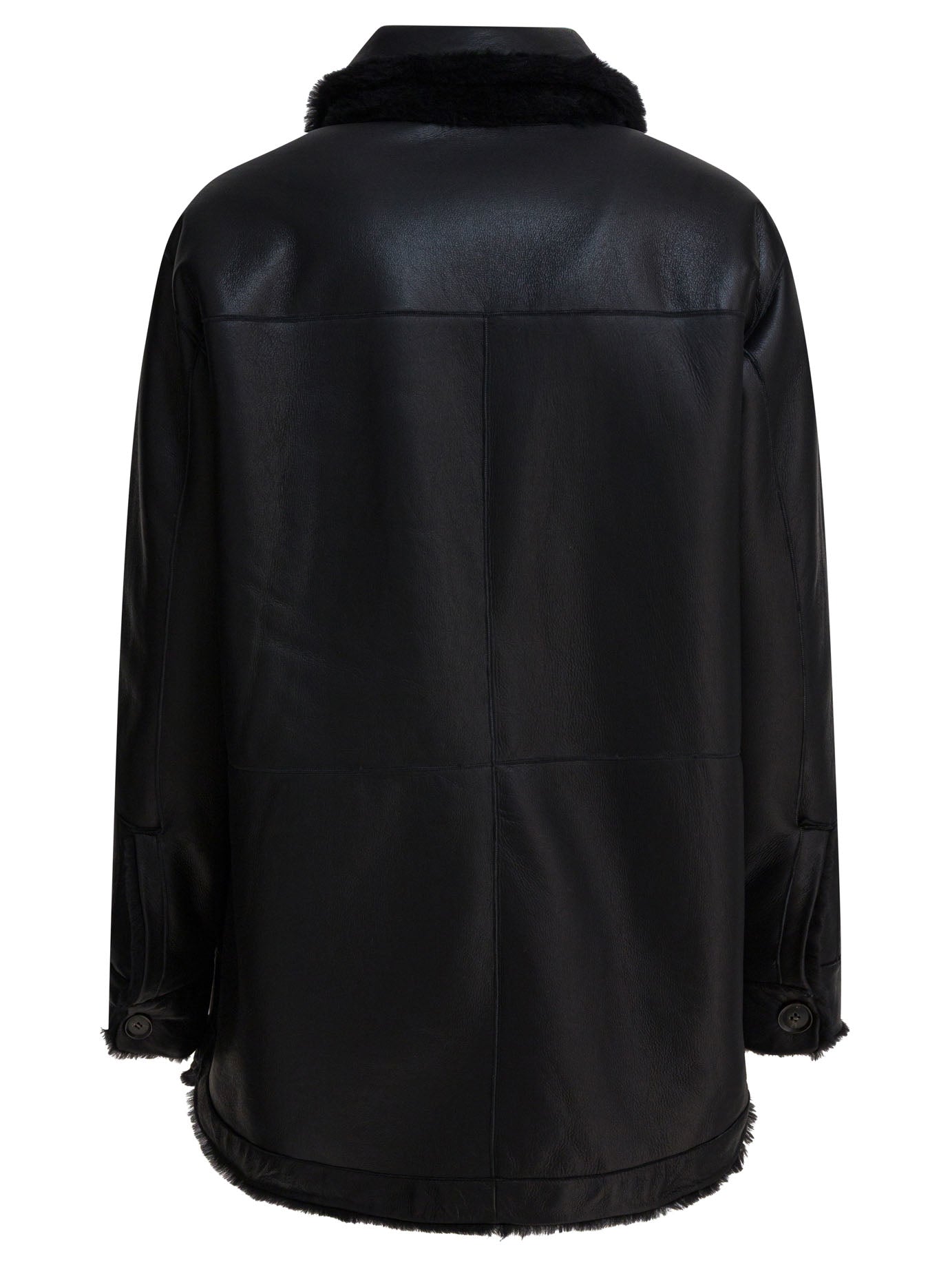 Long reversible leather coat Jackets and Coats