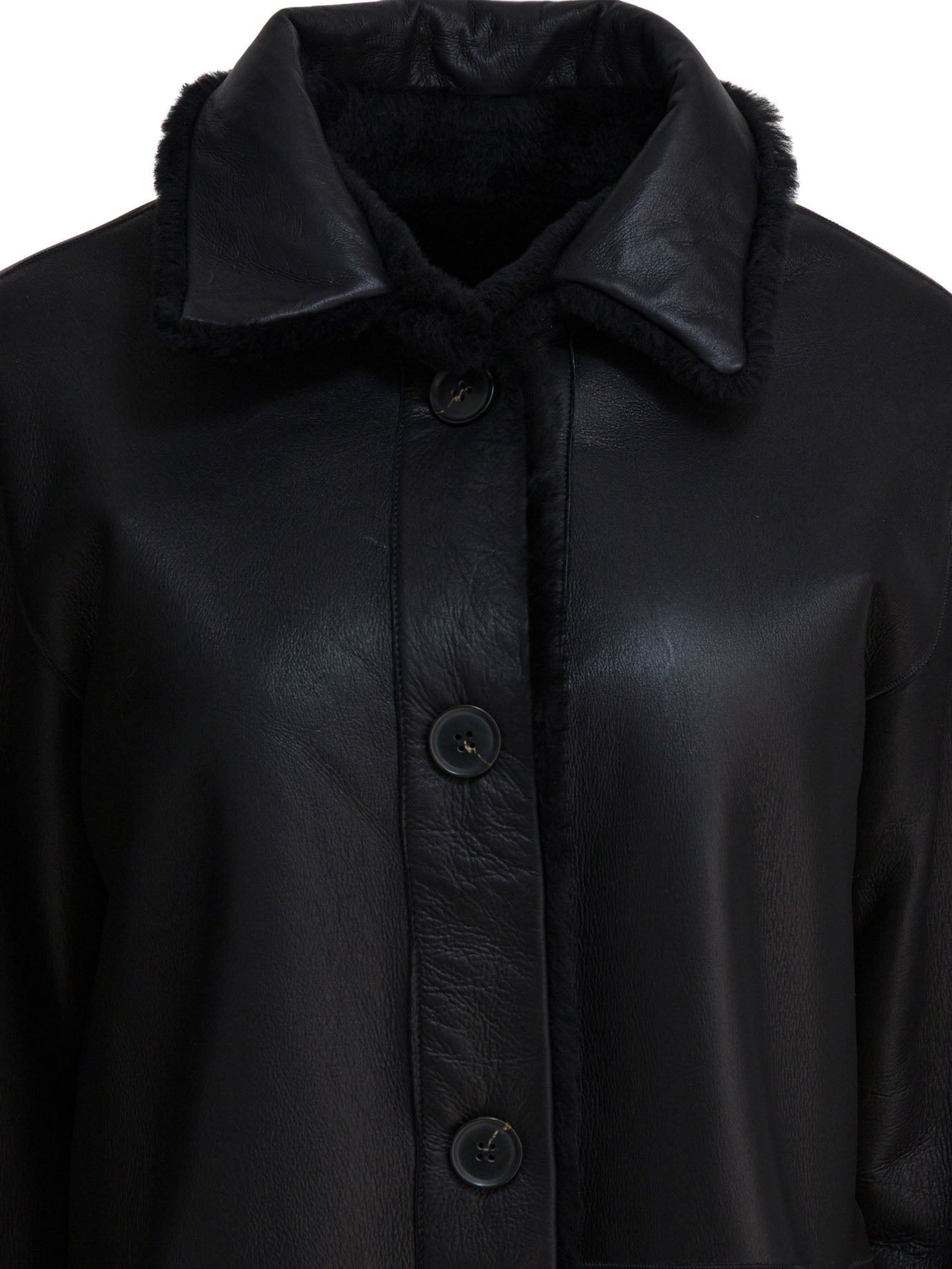 Long reversible leather coat Jackets and Coats