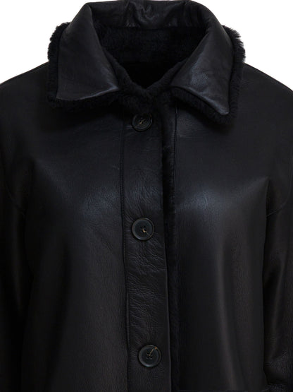 Long reversible leather coat Jackets and Coats