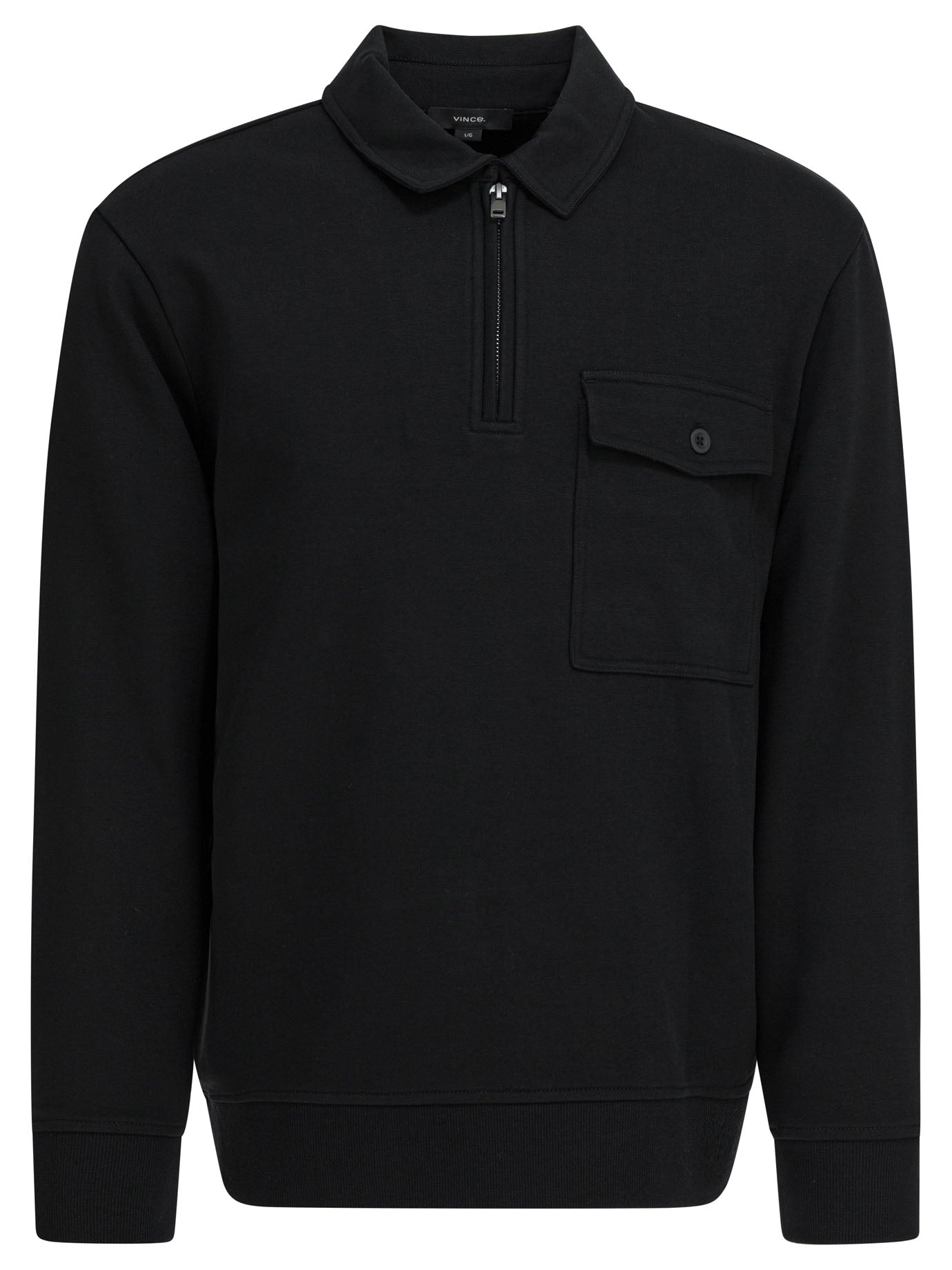Cotton blend zippered polo shirt Polo shirts