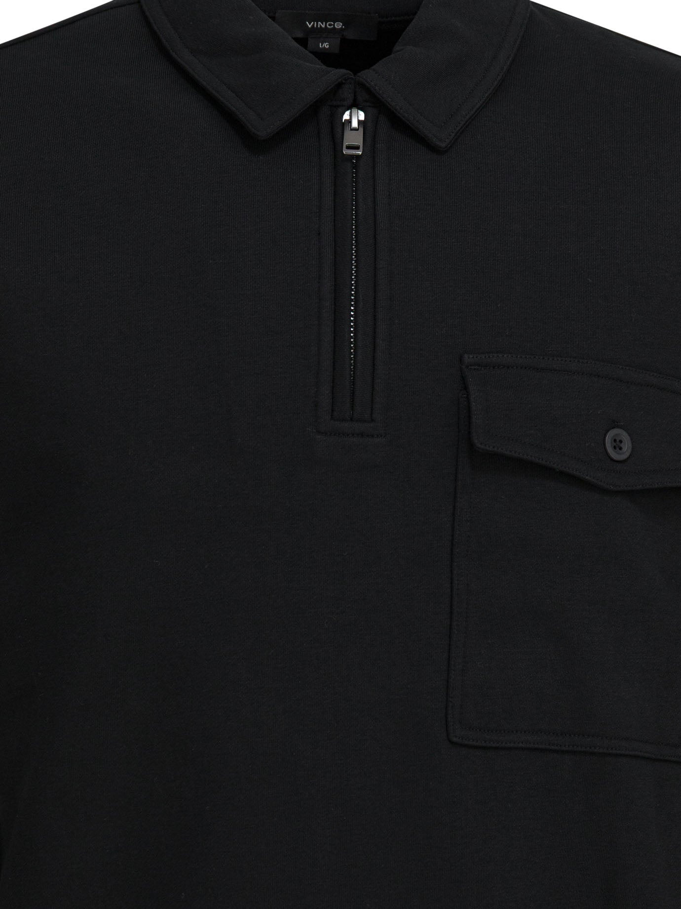 Cotton blend zippered polo shirt Polo shirts