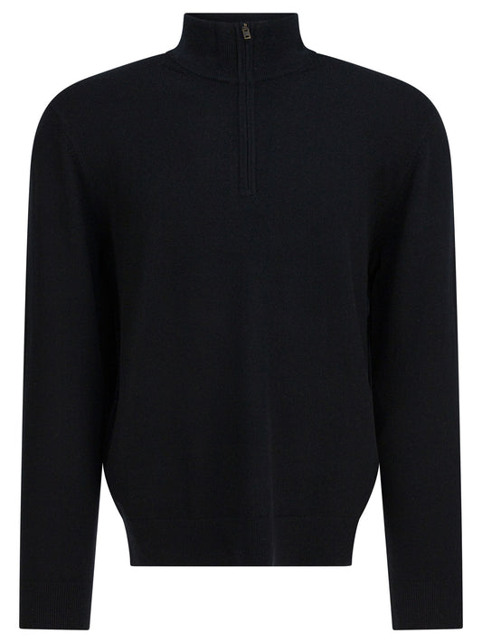 Cashmere sweater with half zipper Knitwear