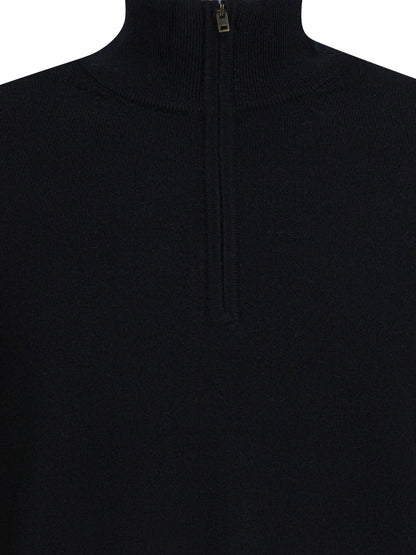 Cashmere sweater with half zipper Knitwear