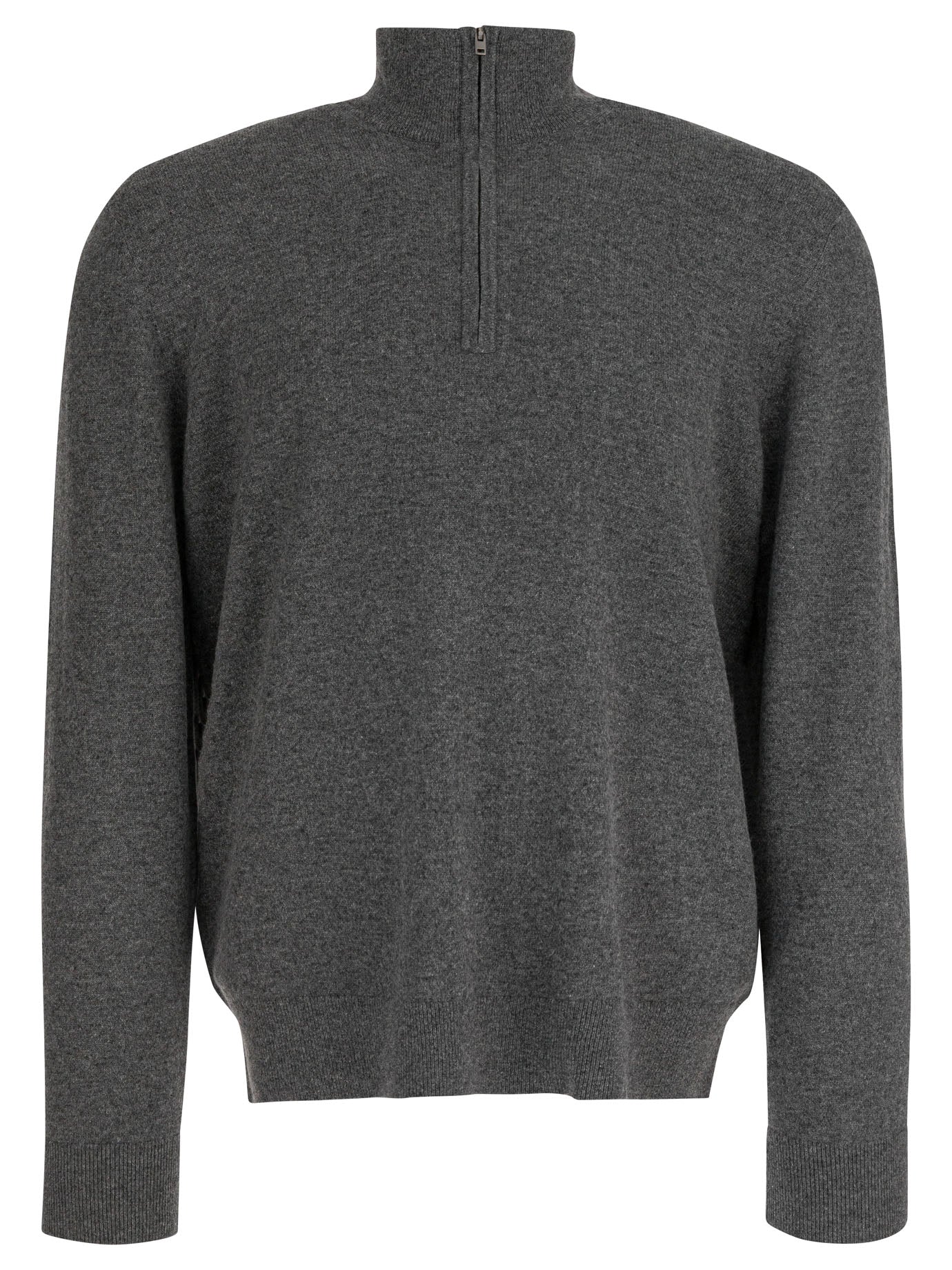 Cashmere sweater with half zipper Knitwear