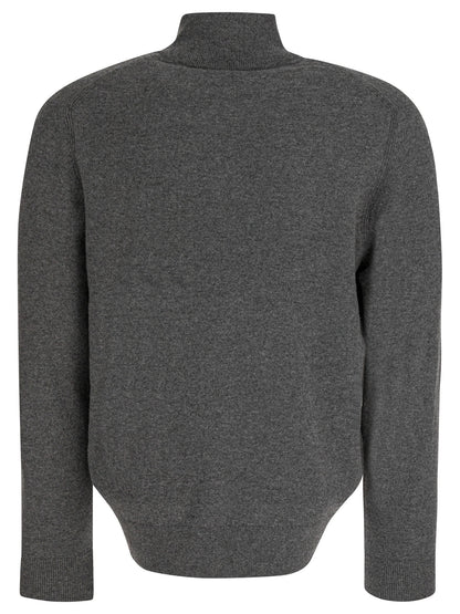 Cashmere sweater with half zipper Knitwear