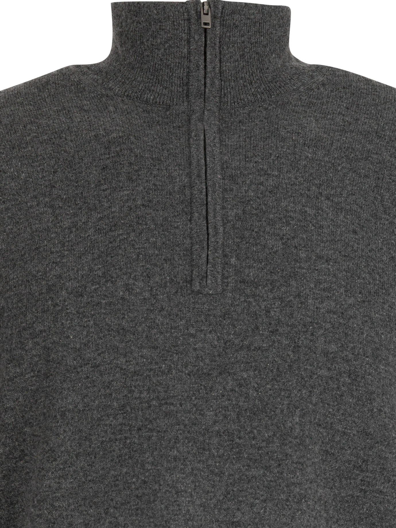 Cashmere sweater with half zipper Knitwear