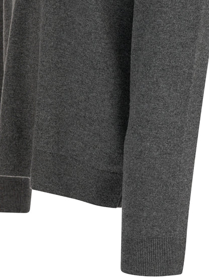 Cashmere sweater with half zipper Knitwear