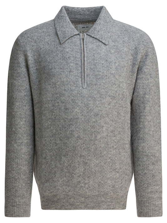 "Alfie" alpaca-blend polo sweater Knitwear