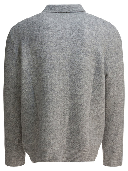 "Alfie" alpaca-blend polo sweater Knitwear