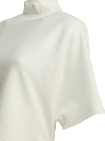 Asymmetrical mock neck T-shirt T-shirts