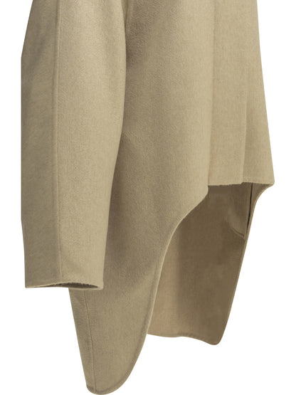 Long asymmetrical cashmere coat Jackets and Coats