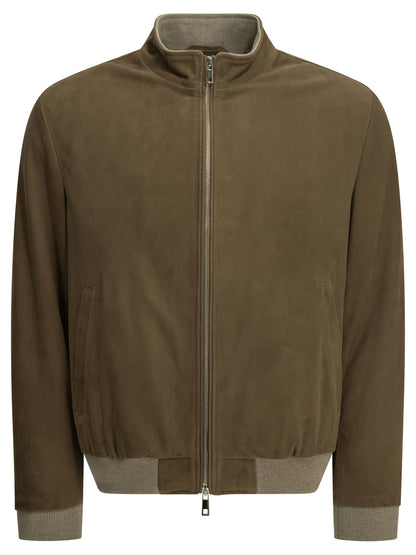 Padded suede bomber jacket Jackets and Coats