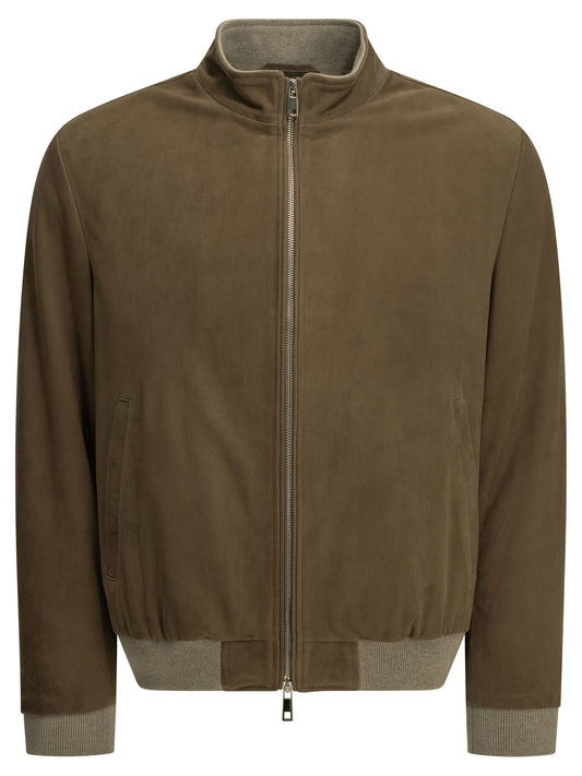 Padded suede bomber jacket Jackets and Coats