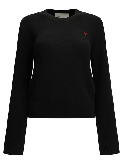 "Ami de Coeur" Crew-Neck Sweater Knitwear