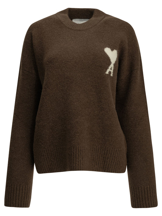 "Ami de Coeur" Crew-Neck Sweater Knitwear