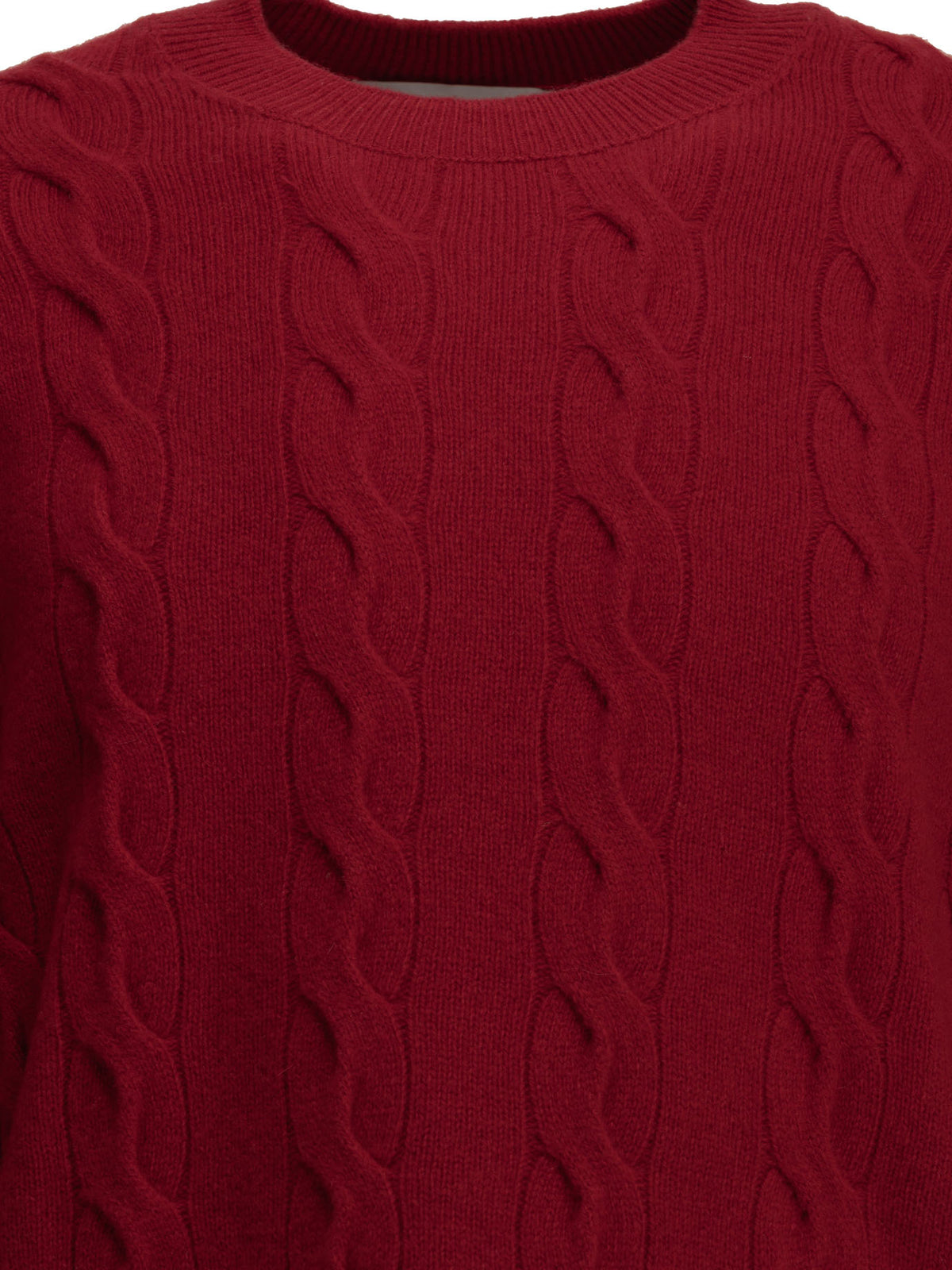 Crew-neck cable-knit sweater Knitwear