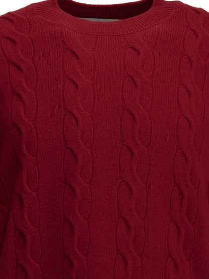 Crew-neck cable-knit sweater Knitwear