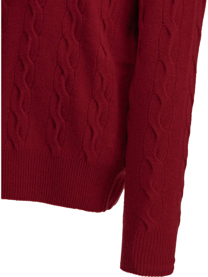 Crew-neck cable-knit sweater Knitwear