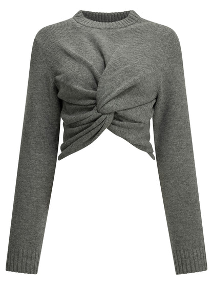 Cropped crew-neck sweater Knitwear