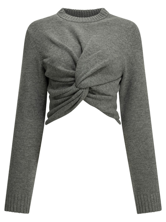 Cropped crew-neck sweater Knitwear
