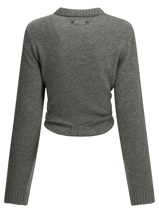 Cropped crew-neck sweater Knitwear