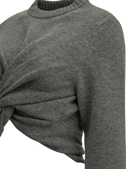Cropped crew-neck sweater Knitwear