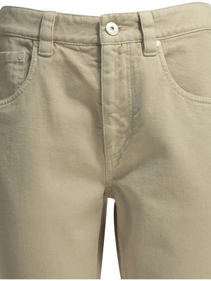 "Straight Shiny Bartck" Straight Leg Jeans Jeans