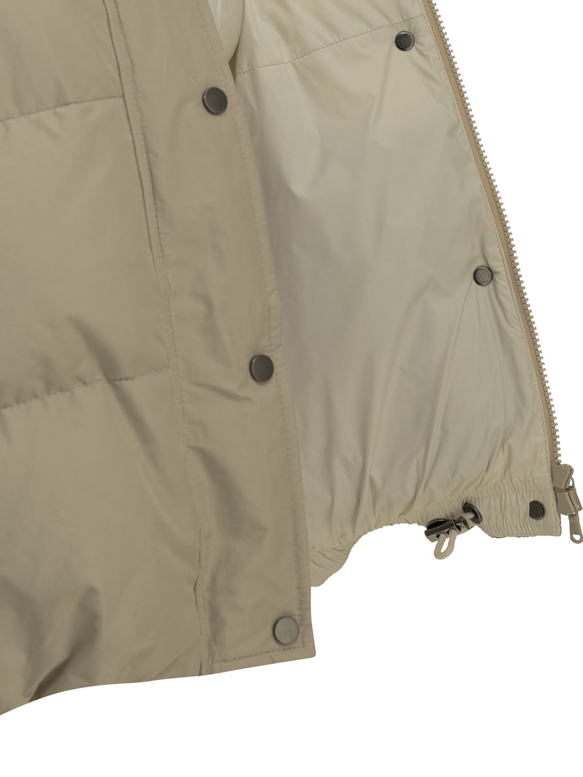 Short down jacket in techno cotton taffeta Jackets and Coats