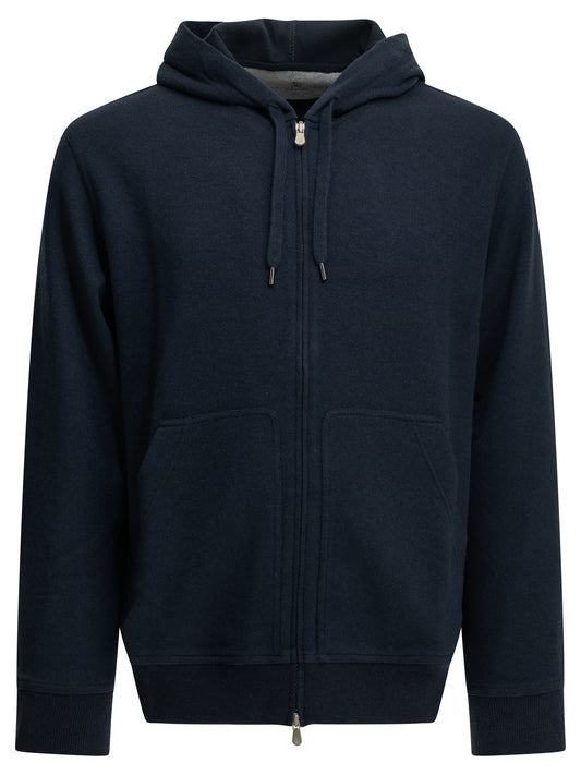 Cashmere and Cotton Zip-Up Sweatshirt Sweatshirts