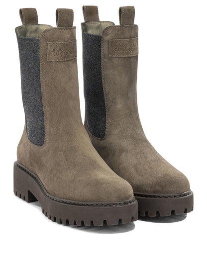 Suede pull-on ankle boots Boots and Ankle Boots