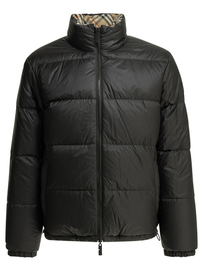 "Snowdon Check Reversible" Short Down Jacket Jackets and Coats