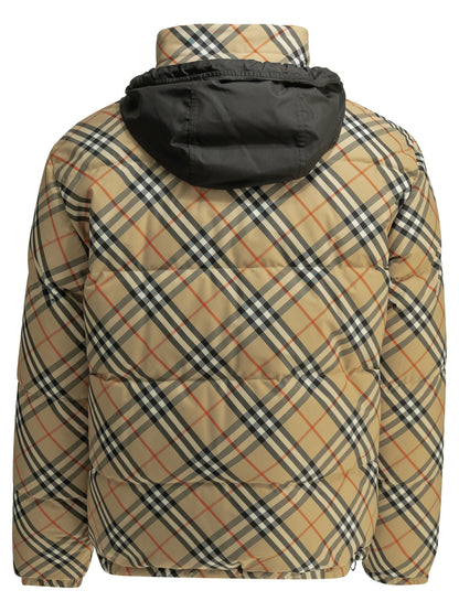 "Snowdon Check Reversible" Short Down Jacket Jackets and Coats